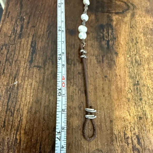 Silpada Freshwater Pearl, Sterling Silver & Braided Leather Necklace & Bracelet - Picture 11 of 16